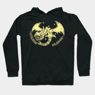 Cursing dragon - creme ink Hoodie